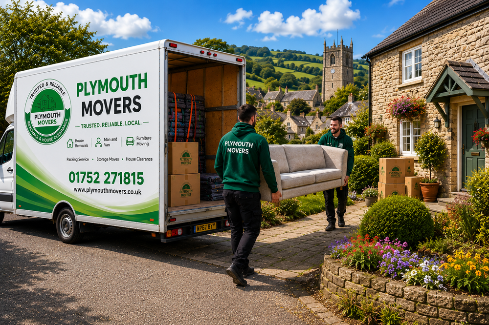 Moving furniture in the English countryside South Brent removals